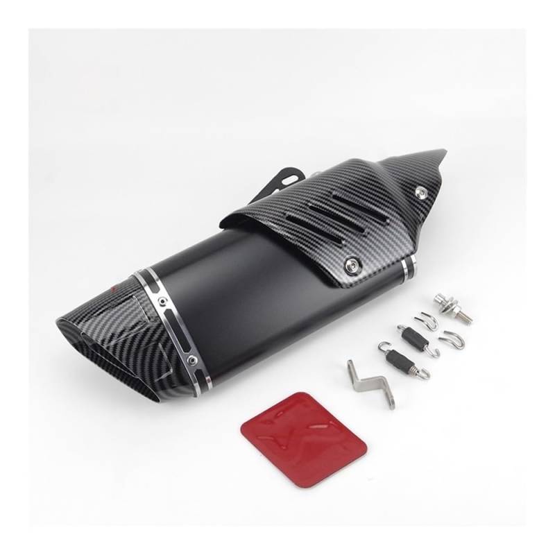 DHAEY Motorrad Auspuff Universal 51mm Motorrad Auspuff Schalldämpfer Für R6 Für R3 Für Ninja Für Z 400 250 Für Z900 Für ZX6R(Color C) von DHAEY