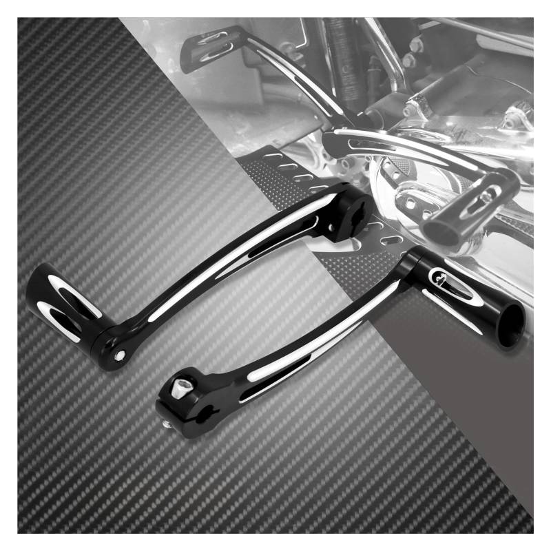 DHAEY Motorrad Schalthebel Motorrad Schalthebel Shifter Peg Pedal Kits Für Harle&y Für Touring Für Straße Für Straße Für GLI Für FLHR Für Softail Für Fatboy 86-17(Black Shift Lever) von DHAEY