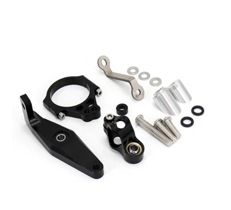 DHAEY Motorrad Zubehör Lenkung Stabilisieren Dämpfer Halterung Für Y&amaha Für MT 09 Für MT09 SP 2021 2022 2023 Lenkungsdämpfer(Bracket-Black) von DHAEY