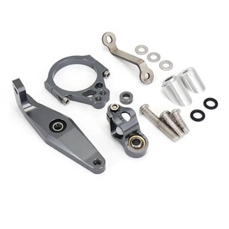 DHAEY Motorrad Zubehör Lenkung Stabilisieren Dämpfer Halterung Für Y&amaha Für MT 09 Für MT09 SP Für MT-09 SP 2021 2022 2023 Lenkungsdämpfer(Gray Bracket) von DHAEY