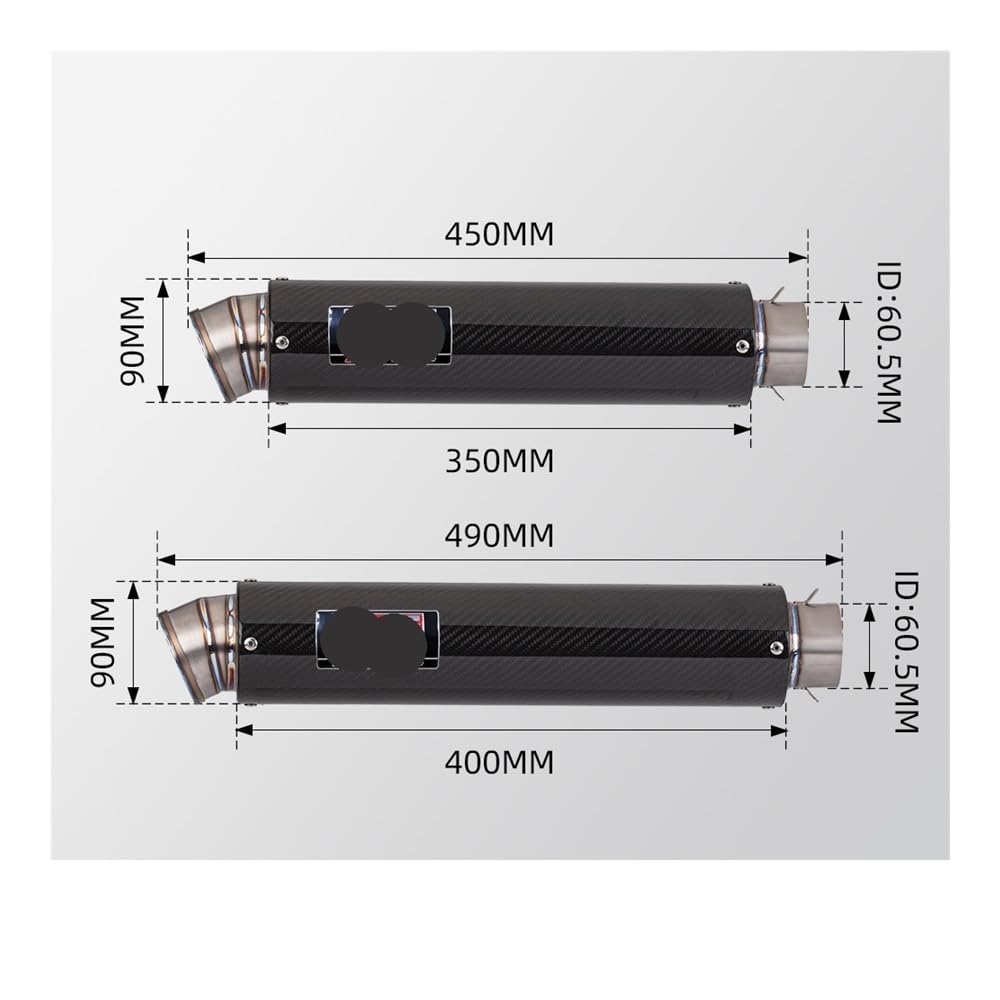 Motorrad Auspuff Für Z1000 2010-2024 Slip Auf Motorrad Auspuff Ändern Mittel Rohr Verbinden Doppel GP Schalldämpfer(Color D) von DHAEY