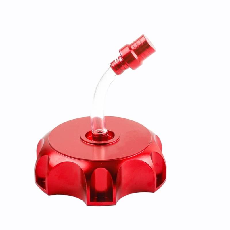 Tankdeckel Für 90 110 125CC Universal Motorrad Kraftstoff Tank Kappe Dirt Bike(Red) von DHAEY