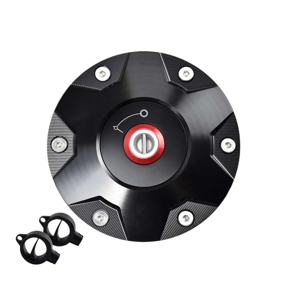 Tankdeckel Für D&ucati Für MULTISTRADA 1200/S 1260/S Motorrad Gas Abdeckung Teile Tankdeckel Schutz Zubehör(Black) von DHAEY