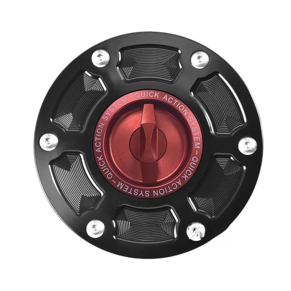 Tankdeckel Für D&ucati Für MULTISTRADA 1200 Für ENDURO Für PRO Für GRANTURISMO Motorrad Tankdeckel Tank Abdeckung Zubehör(Full Red Type -I) von DHAEY