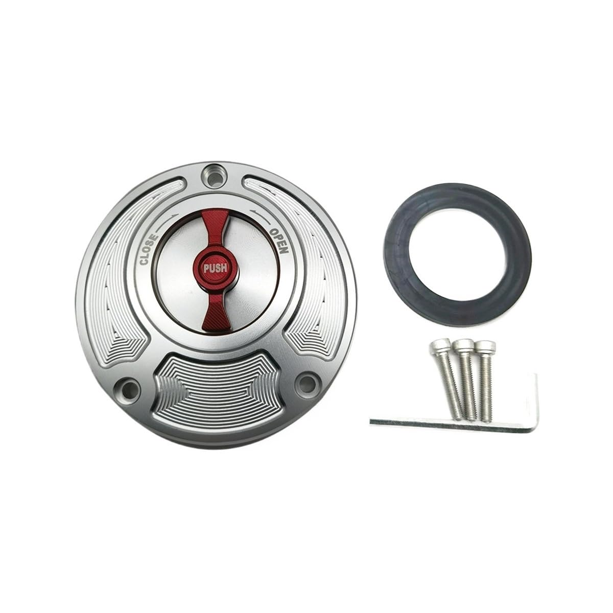 Tankdeckel Für FZ6 Für FZ6R Für FZ1 Für R1 Für R6 Für R6S Motorrad-Tankdeckel-Abdeckung Zubehör(Color-S Red) von DHAEY