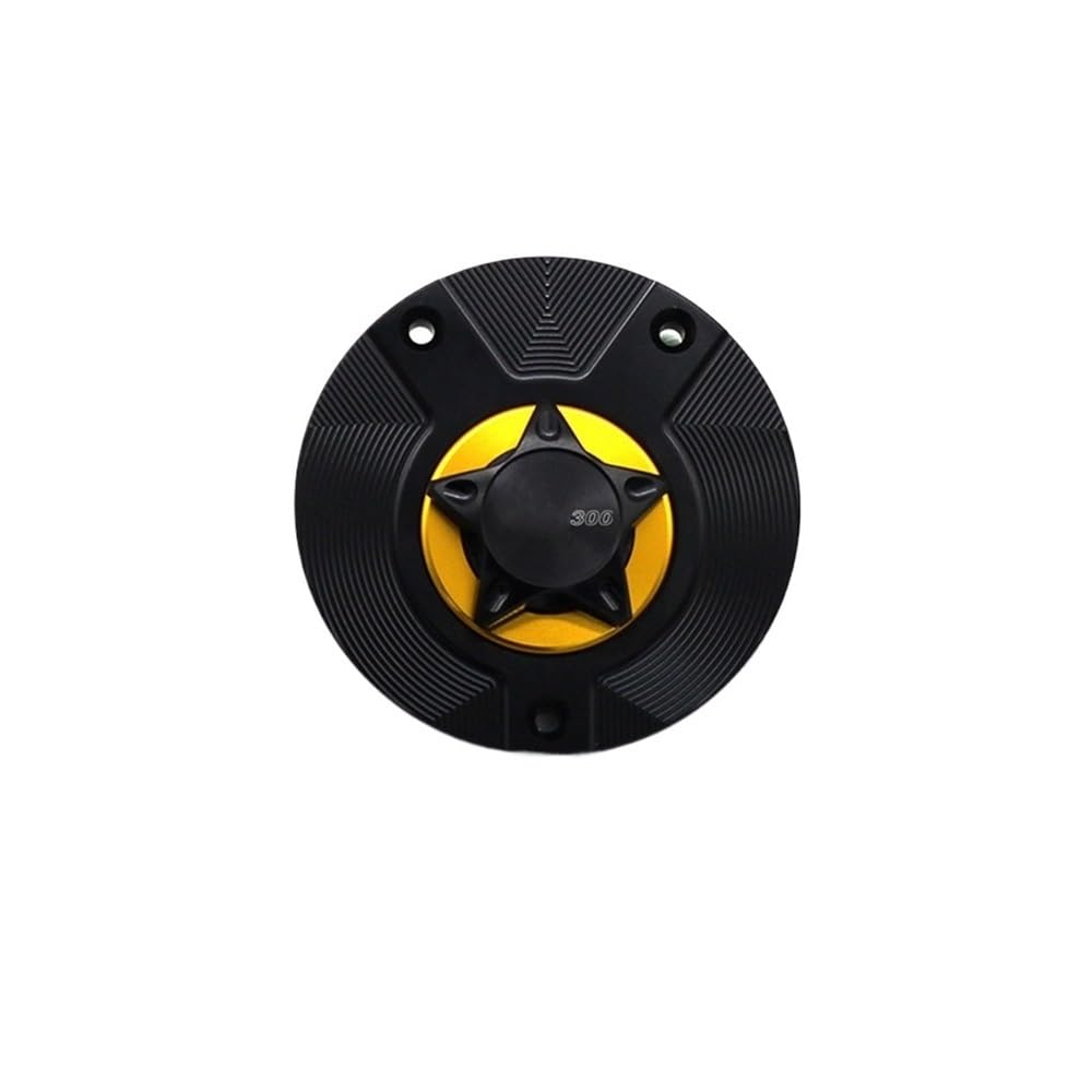 Tankdeckel Für K&awasaki Für Ninja 300 Für EX300 2013-2017 Für Z300 Für ER300 2013-2016 Motorrad-Tankdeckel-Abdeckung Zubehör(Yellow) von DHAEY