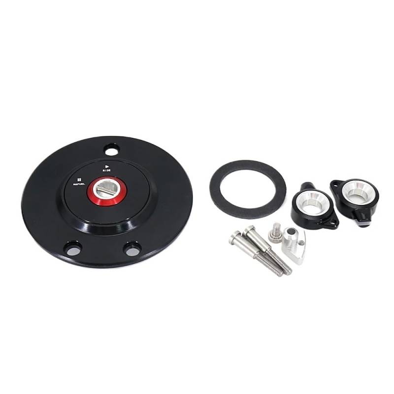 Tankdeckel Für R9T Für R NINE T Für Pure Für R NINE T Für Scrambler Für Racer Für R Nine T 2021–2023 Motorrad Kraftstoff Tank Gas Abdeckung(Black - red) von DHAEY