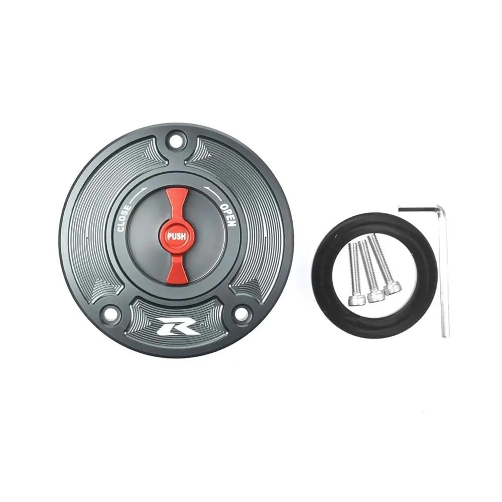 Tankdeckel Für S&uzuki Für GSXR600 Für GSXR750 2004-2020 Für GSXR Für GSXR1000 2010-2020 Motorrad Kraftstoff Tank Kappe(Gray Red) von DHAEY