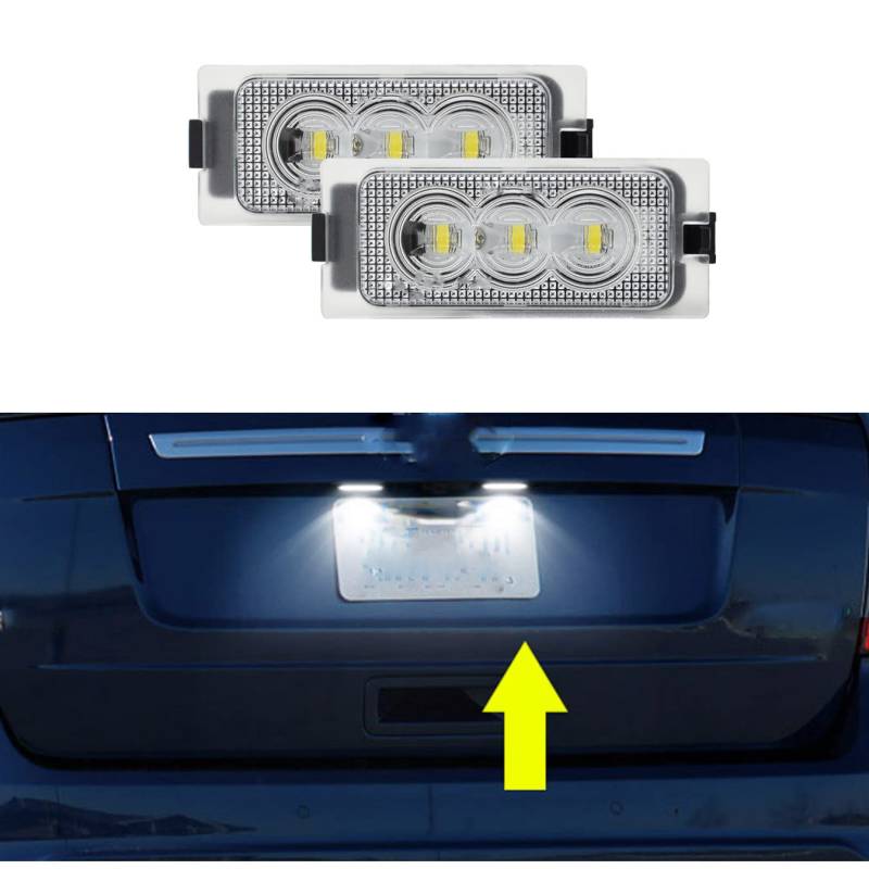 2x LED Kennzeichenbeleuchtung für Ford Edge Escape Mercury Auto Kennzeichenbeleuchtung hinten weiß von IUSOT