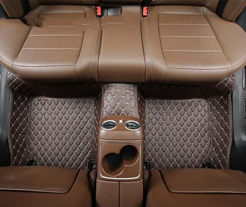 Auto Fußmatten 1Pc Custom Auto Fußmatten Teppich Boden Liner Leder Für Chery Für Omoda Für C5 2022 2023 2024 rutschfeste Allwetter-Automatte(Back Row-Coffee) von DHDYJSA