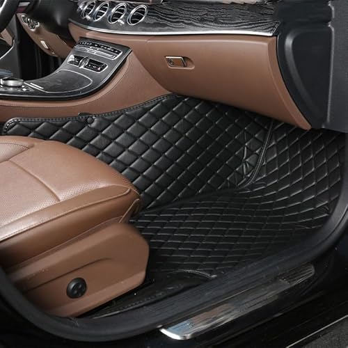 Auto Fußmatten 1Pc Custom Auto Fußmatten Teppich Boden Liner Leder Für Chery Für Omoda Für C5 2022 2023 2024 rutschfeste Allwetter-Automatte(Copilot-Black) von DHDYJSA