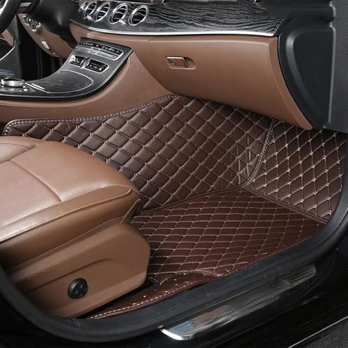 Auto Fußmatten 1Pc Custom Auto Fußmatten Teppich Boden Liner Leder Für F36 2014 2015 2016 2017 2018 2019 rutschfeste Allwetter-Automatte(Copilot-Coffee) von DHDYJSA