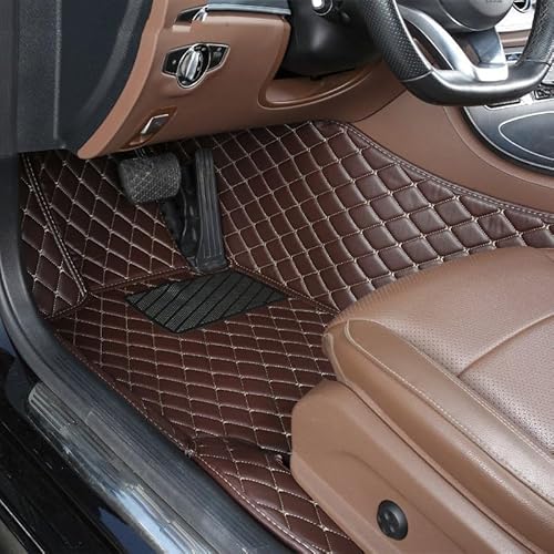 Auto Fußmatten 1Pc Custom Auto Fußmatten Teppich Boden Liner Leder Für F36 2014 2015 2016 2017 2018 2019 rutschfeste Allwetter-Automatte(Driver-Coffee) von DHDYJSA