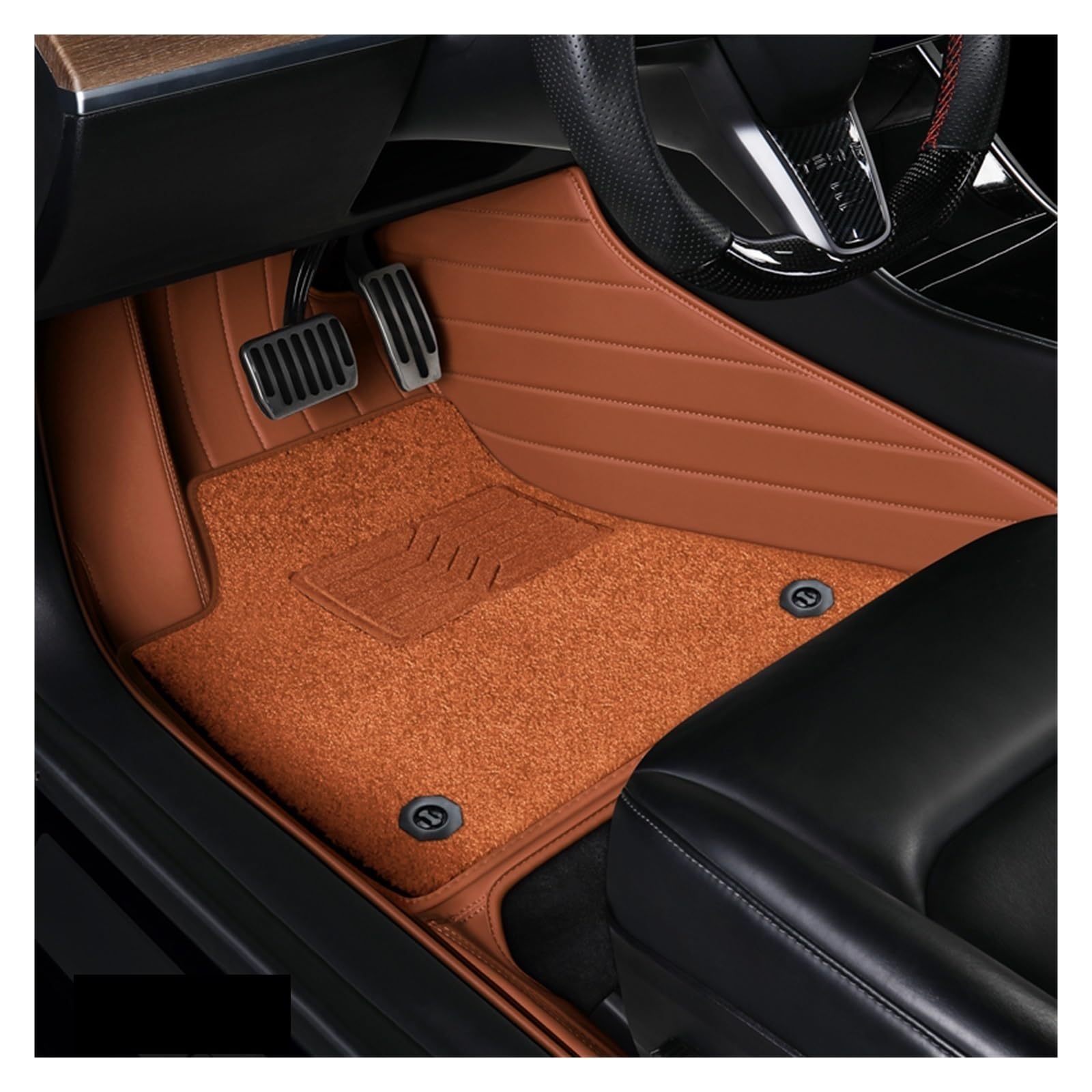 Auto Fußmatten Auto-Fußmatten Auto-Fußmatten Voll Für Lexus Für CT200h 2011 2012 2013 2014 2015 2016 2017 rutschfeste Allwetter-Automatte(Brown) von DHDYJSA