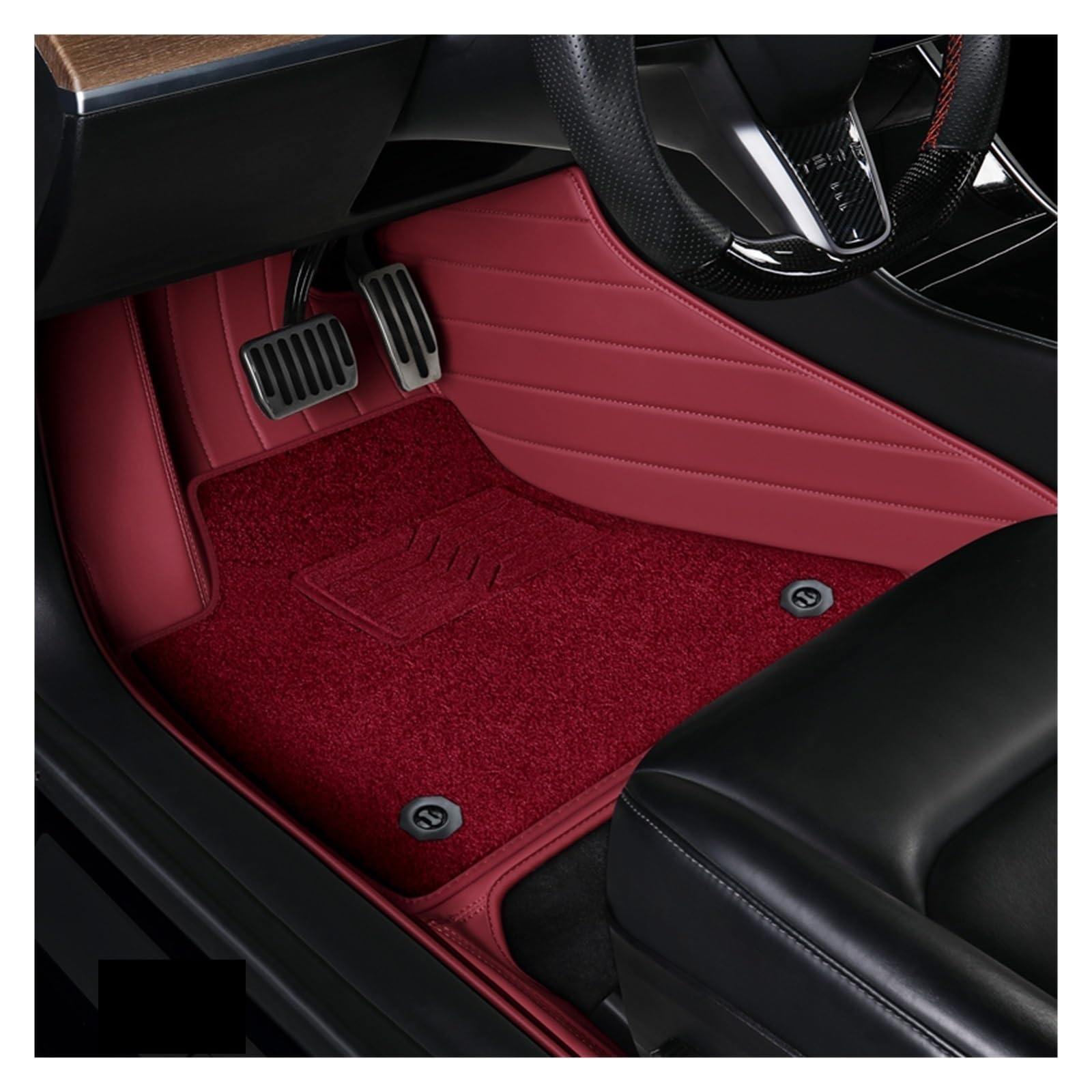 Auto Fußmatten Auto-Fußmatten Komplettes Set Mit Innenausstattung Für Chevrolet Für Orlando 2012 2012 2014 rutschfeste Allwetter-Automatte(Wine Red) von DHDYJSA