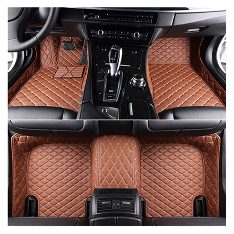 Auto Fußmatten Auto-Fußmatten Teppich Für X5 Für E70 2006 2007 2008 2009 2010 2011 2012 2013 rutschfeste Allwetter-Automatte(Brown) von DHDYJSA