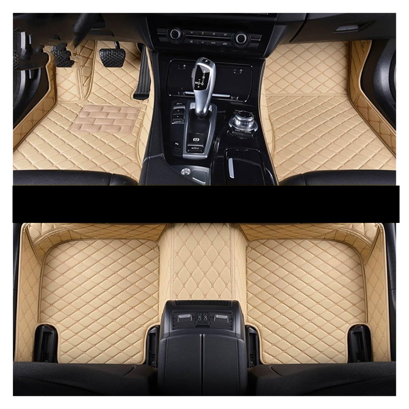 Auto Fußmatten Auto-Fußmatten Teppichboden Liner Leder Für HAVAL Für F5 Für H5 Für H7 Für M6 rutschfeste Allwetter-Automatte(Beige) von DHDYJSA