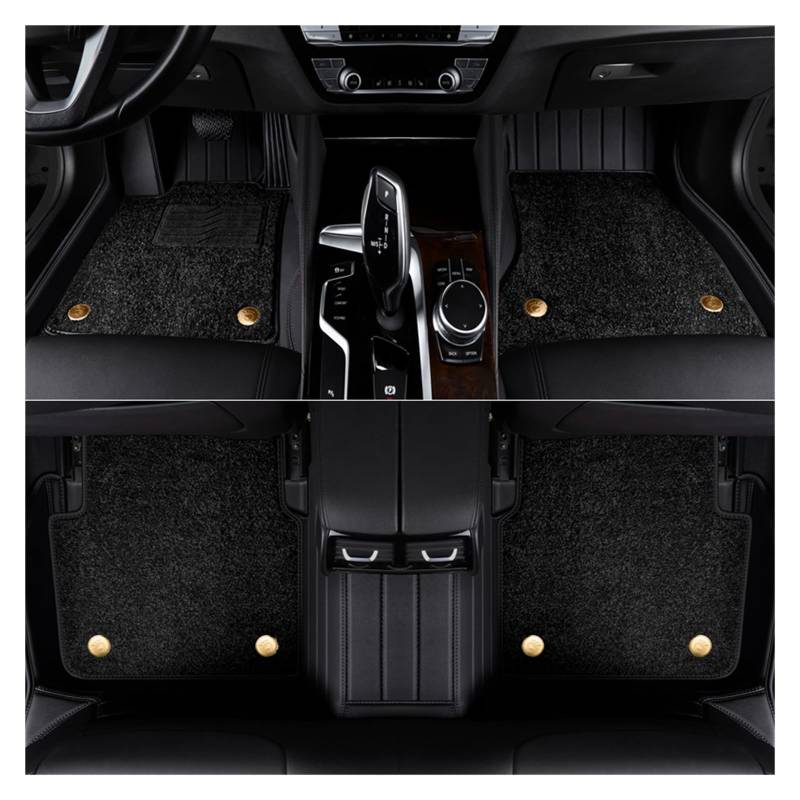 Auto Fußmatten Auto-Fußmatten Teppiche Styling Innenausstattung Für Benz Für W204 Für W205 Für W211 rutschfeste Allwetter-Automatte(Black) von DHDYJSA