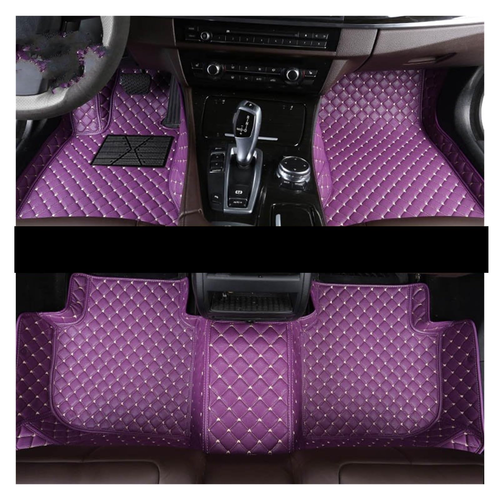 Auto Fußmatten Custom Car Fußmatten Teppiche Fuß Coche Für Skoda Für Octavia Für Fließheck 2004 2005 2006 2007 2008 2009 2010 2011 2012 2013 2014 rutschfeste Allwetter-Automatte(Purple) von DHDYJSA