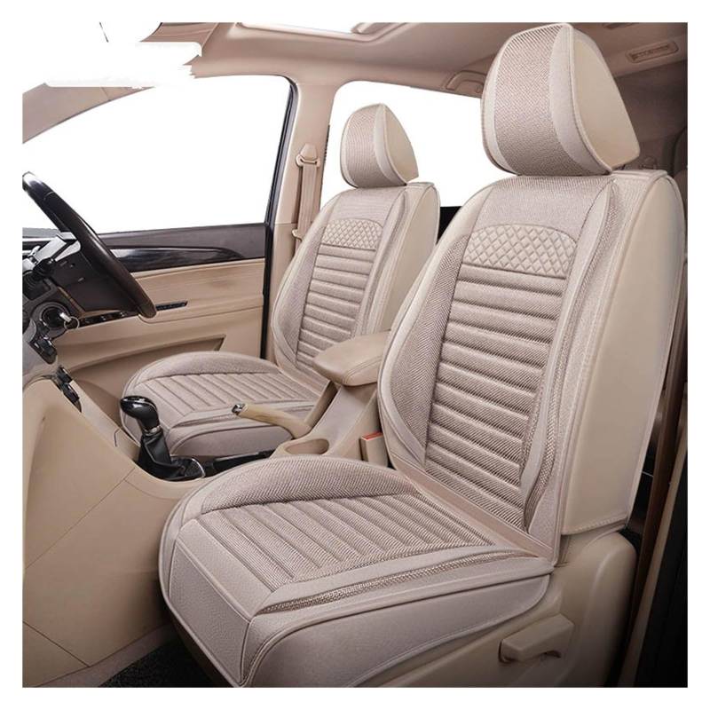 Auto Sitzbezüge 1seat Autositzbezug Autositzbezüge Set Für 3er Serie Für Limousine Für Limousine Für E90 2004-2008 2009 2010 2011 Autositzschoner(Beige) von DHDYJSA