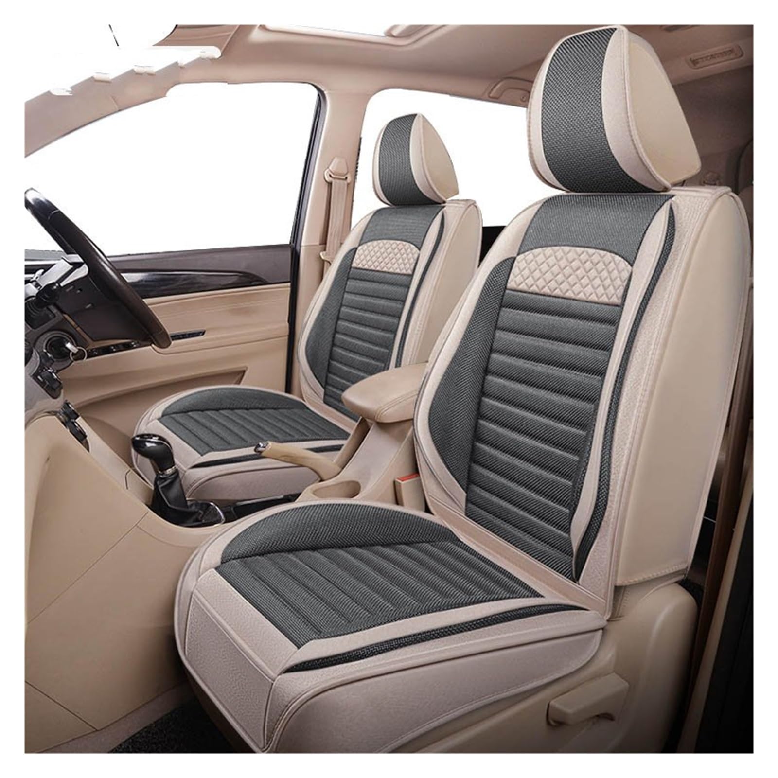 Auto Sitzbezüge 1seat Autositzbezug Autozubehör Innenausstattung Für FIAT Für Palio Für Multipla Autositzschoner(Black Gray) von DHDYJSA