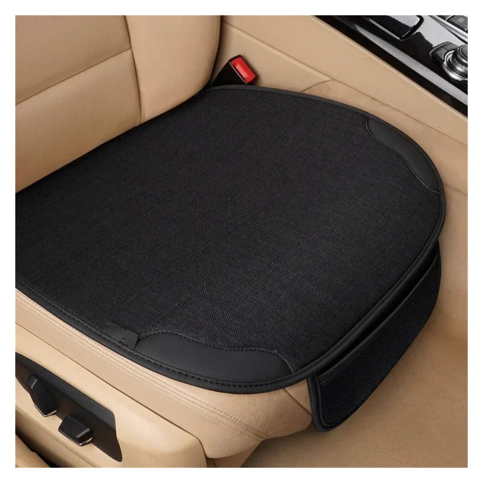 Auto Sitzbezüge Autositzbezug Für VW Für Golf Für Passat Für CC Für Touran Für Tiguan Für Toureg Für Touareg Für Phaeton Für T-ROC Autositzschoner(1 PC Cushion-Black) von DHDYJSA