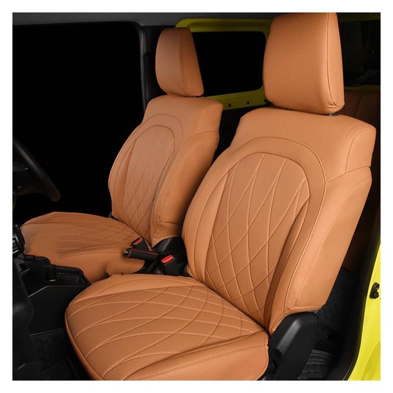 Auto Sitzbezüge Autositzbezug Full Surround Pad Modifiziert Wasserdicht Für Suzuki Für JIMNY Für Jb64 2019 2020 2021 2022 Autositzschoner(Yellow,Full Set) von DHDYJSA