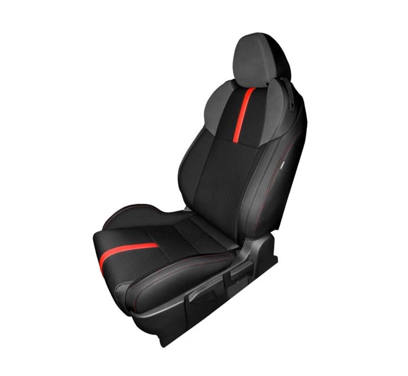 Auto Sitzbezüge Für Toyota Für GR86 Für Subaru Für BRZ-2022 Auto Sitze Abdeckung Schutz Kissen Pad wasserdichte Auto Zubehör Autositzschoner(Black and red,Rear Seats) von DHDYJSA