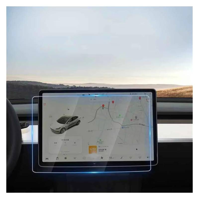 Cockpit-Displayschutz 15 "Auto GPS Navigation Bildschirm Gehärtetem Glas Schutz Film Für Tesla Für Modell 3 Für Modell X/S Navigation Schutzfolie von DHDYJSA