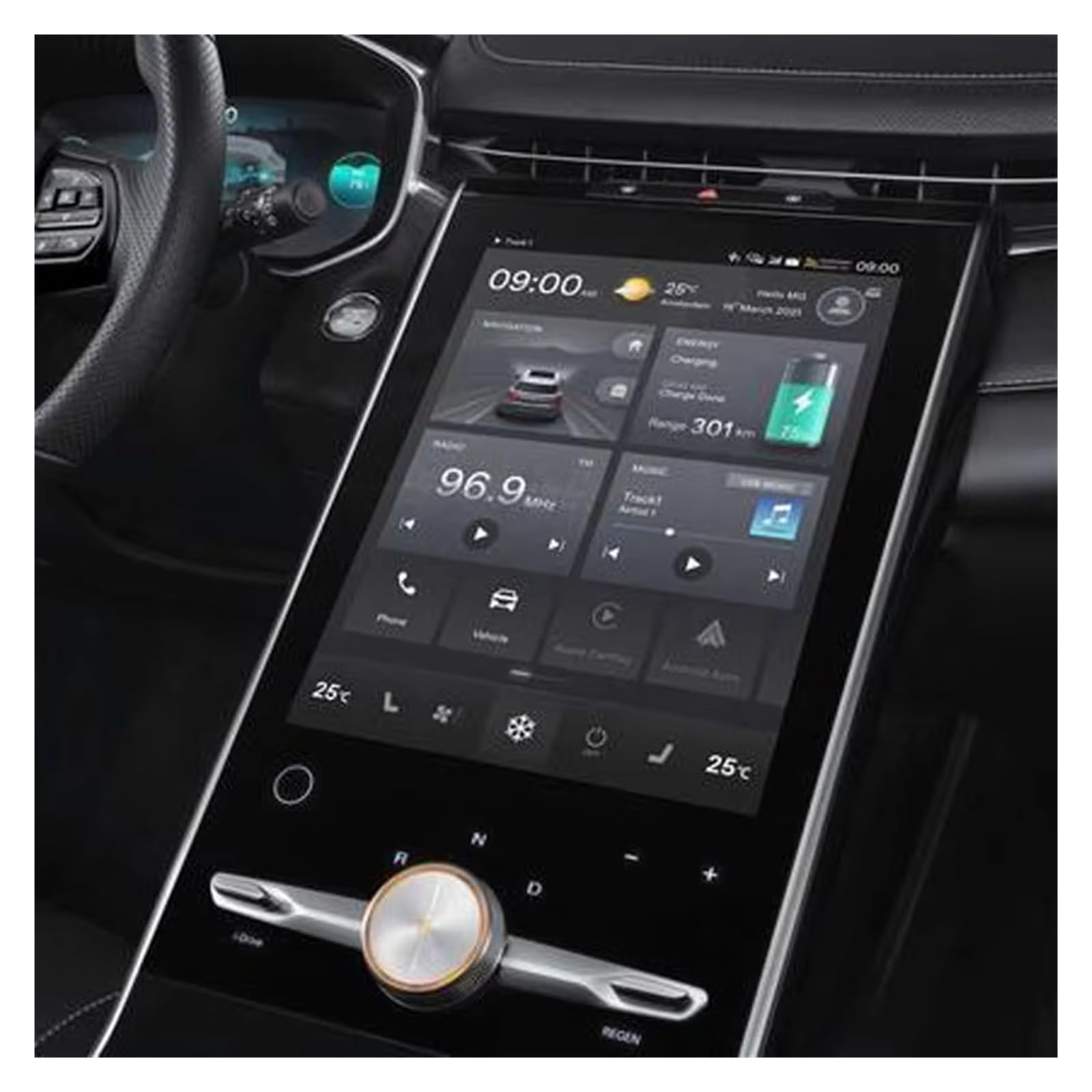 Cockpit-Displayschutz 19.4 Zoll Auto Infotainment Radio GPS Navigation Für MG Für Marvel R Für Elektrische 2021 2022 Gehärtetem Glas Screen Protector Film Navigation Schutzfolie von DHDYJSA