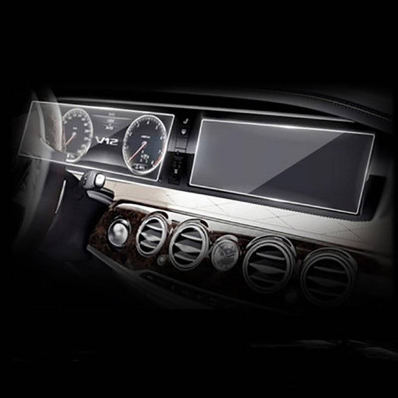 Cockpit-Displayschutz Auto GPS Navigation Film Für Benz Für S-Klasse Für W221 Für W222 Für S350L Für S500 2014 2015 2016 2017 Navigation Schutzfolie(GPS and Instrument) von DHDYJSA