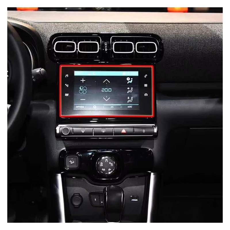 Cockpit-Displayschutz Auto GPS-Navigation Gehärtetem Glas Screen Protector Film Auto Anti-Kratz-Film Für Citroen Für C3 Für AIRCROSS 2021 Navigation Schutzfolie von DHDYJSA