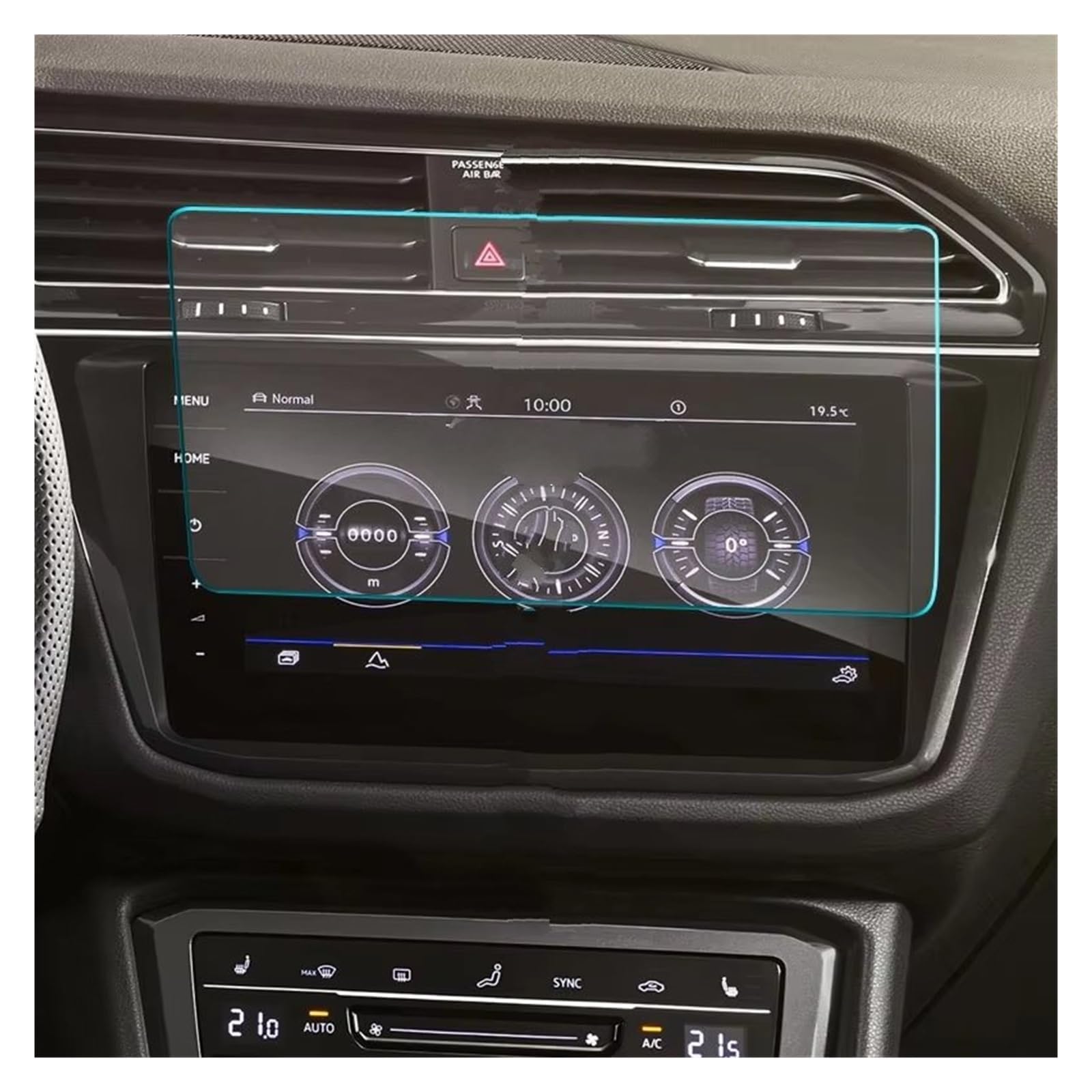 Cockpit-Displayschutz Auto Navigation Gehärtetem Glas LCD Screen Schutz Film Aufkleber Schutz Für VW Für Tiguan Für Allspace 2022 Dashboard Navigation Schutzfolie(for GPS) von DHDYJSA