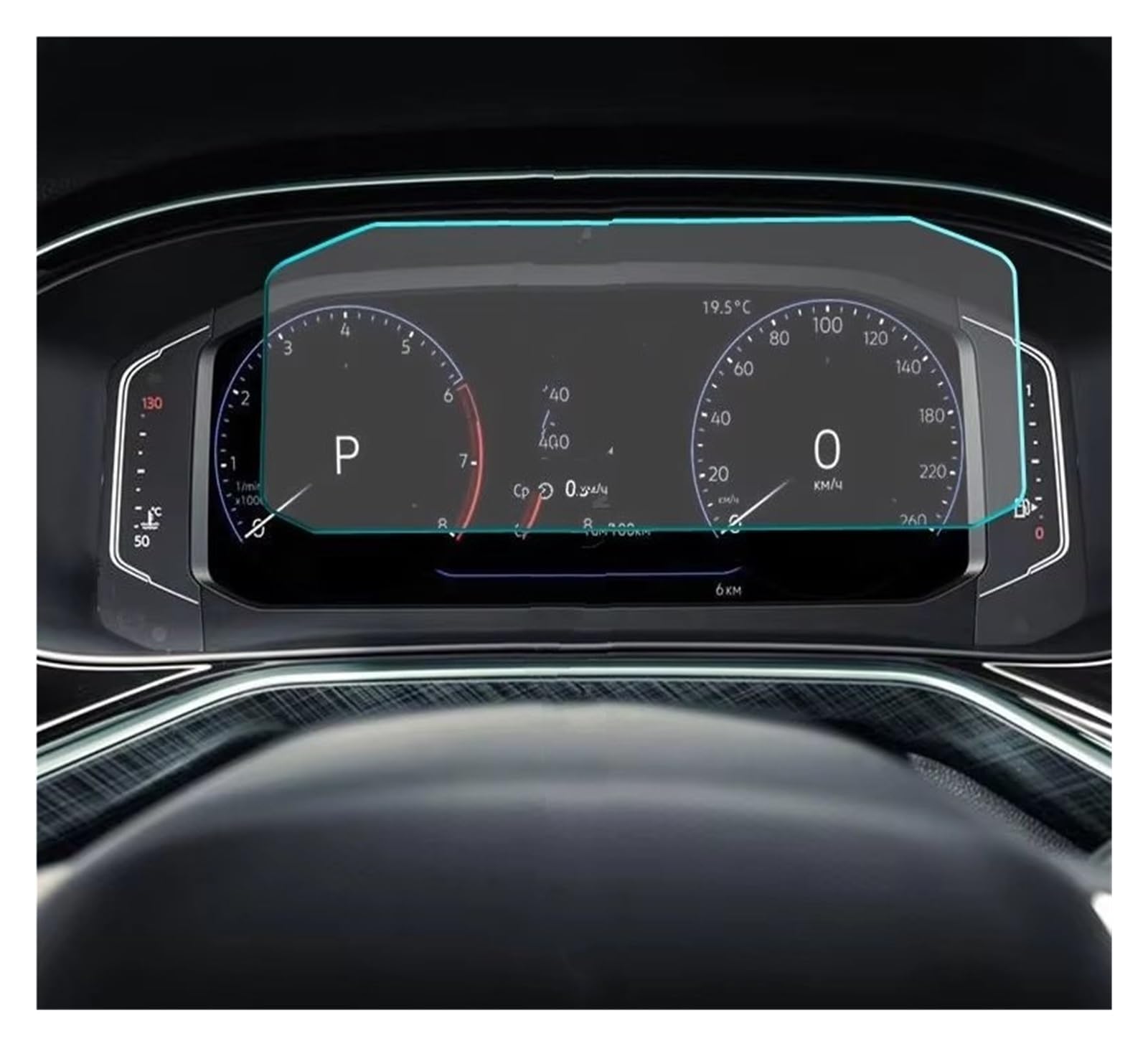 Cockpit-Displayschutz Auto Navigation Gehärtetem Glas LCD Screen Schutz Film Aufkleber Schutz Für VW Für Tiguan Für Allspace 2022 Dashboard Navigation Schutzfolie(for Instrument) von DHDYJSA