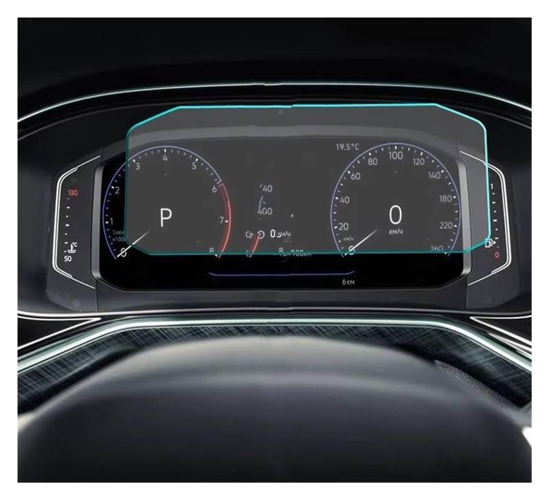 Cockpit-Displayschutz Auto Navigation Gehärtetem Glas LCD Screen Schutz Film Aufkleber Schutz Für VW Für Tiguan Für Allspace 2022 Dashboard Navigation Schutzfolie(for Instrument) von DHDYJSA