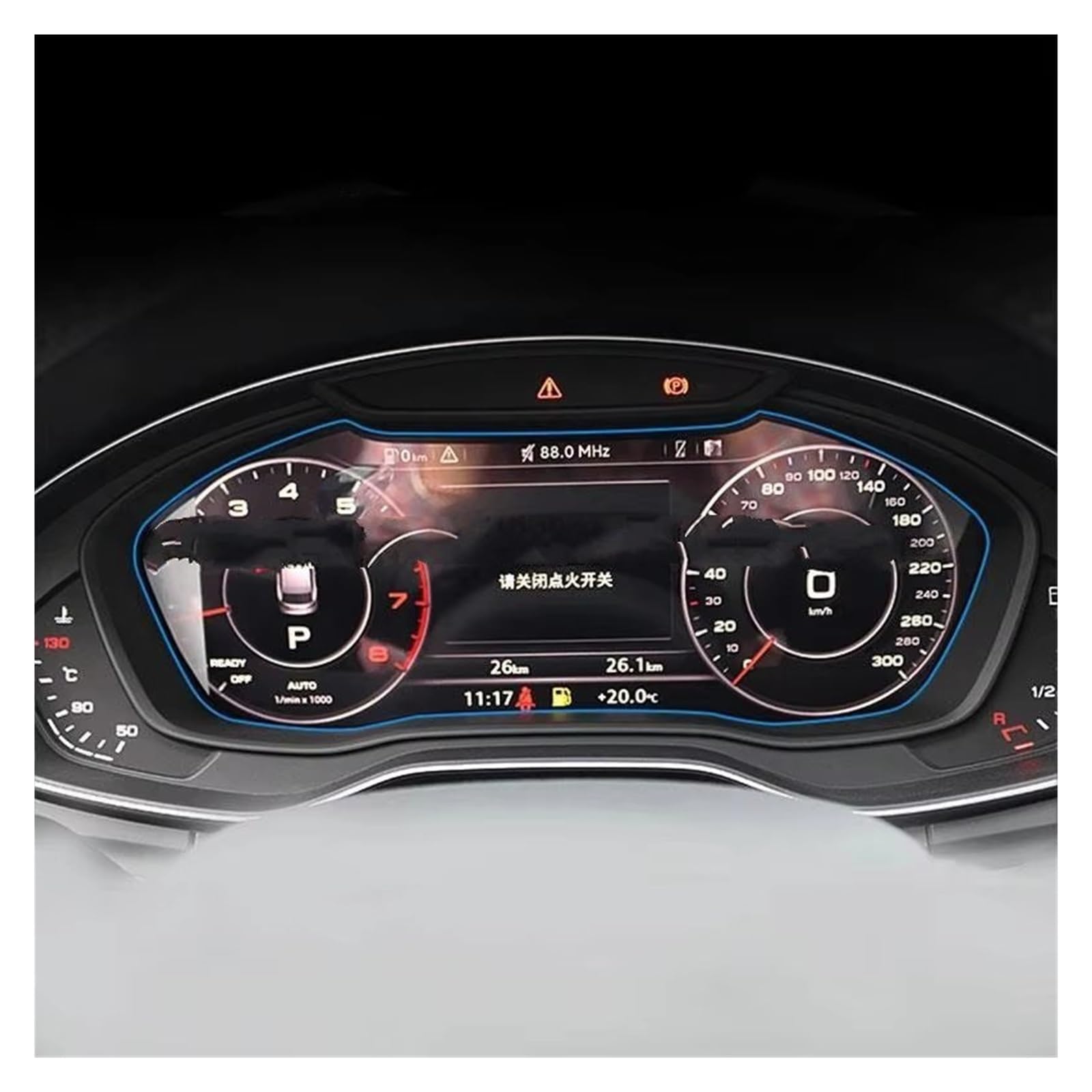 Cockpit-Displayschutz Für A4 Für B9 Für S4 Für A5 Für S5 Für Q5 2016 2017 2018 2019 Auto Instrument Armaturenbrett Anti-Scratch-Screen Schutz Film Navigation Schutzfolie von DHDYJSA