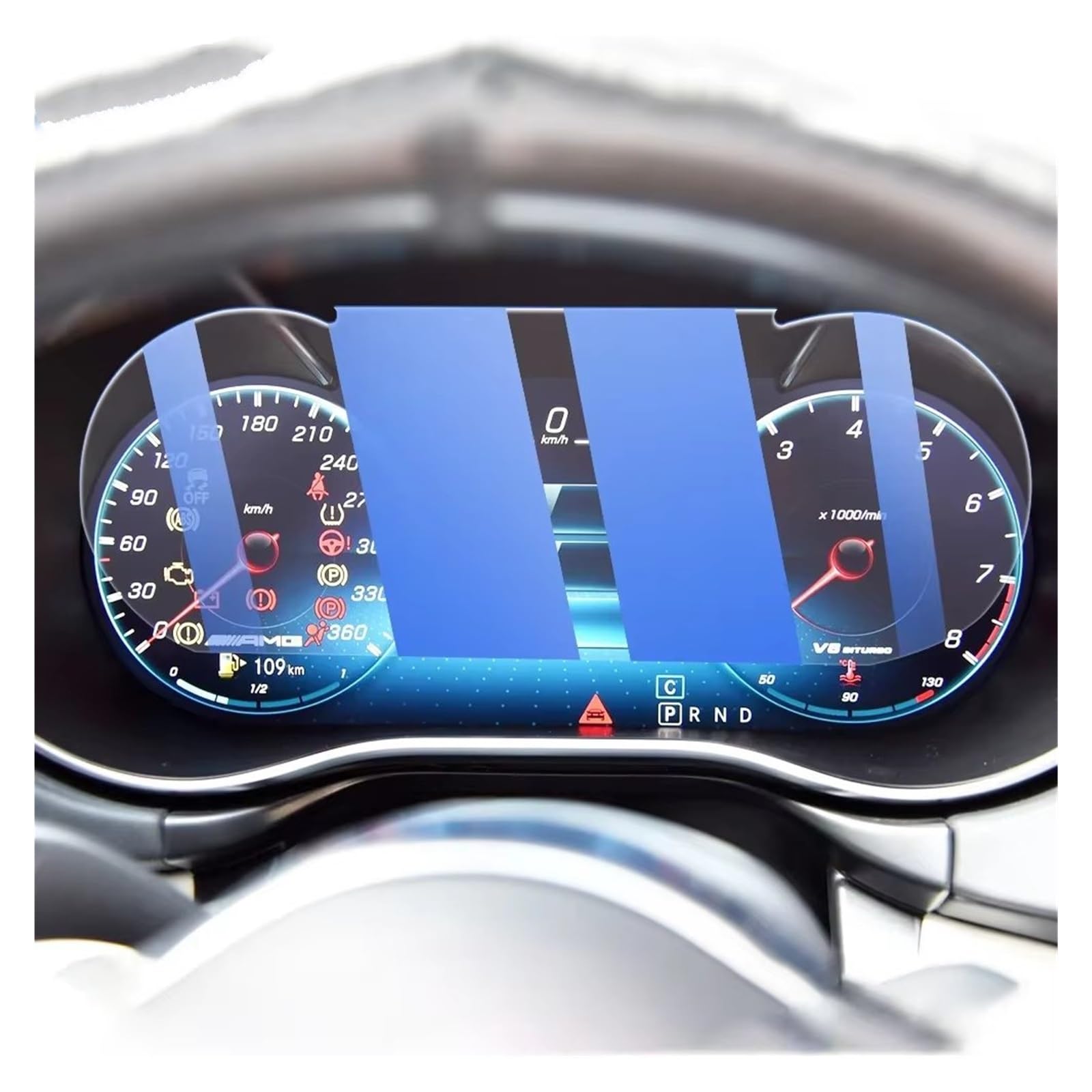 Cockpit-Displayschutz Für Benz Für AMG Für GT 50 53 63 2019 2020 2021 2022 2023 Auto GPS Navigation Film LCD Bildschirm Gehärtetes Glas Schutz Film Navigation Schutzfolie(Blue) von DHDYJSA