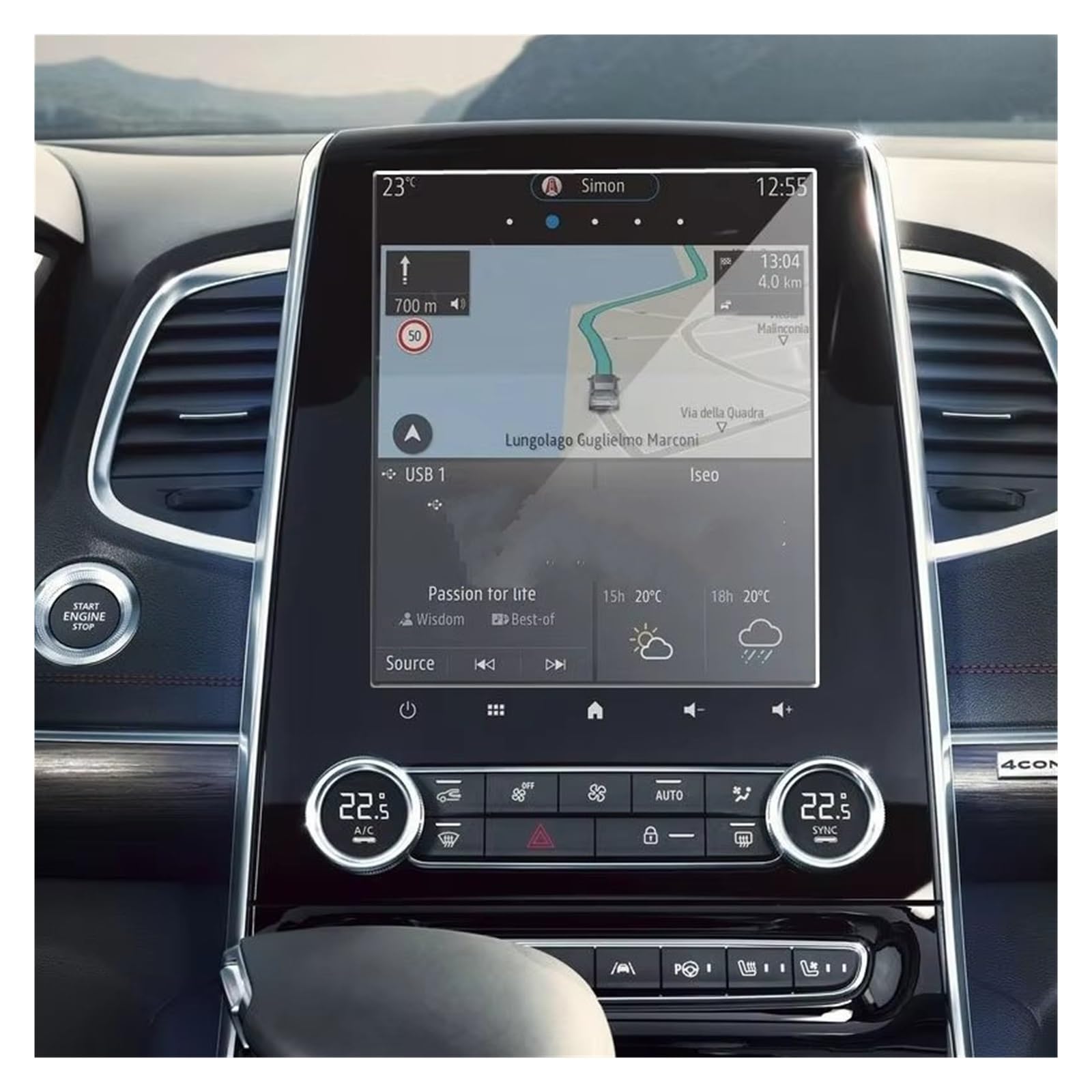 Cockpit-Displayschutz Für Espace 2014 2015 2016 2017 2018 2019 2020 Auto GPS Navigation LCD Schutz Film Anti-Scratch Film Navigation Schutzfolie von DHDYJSA