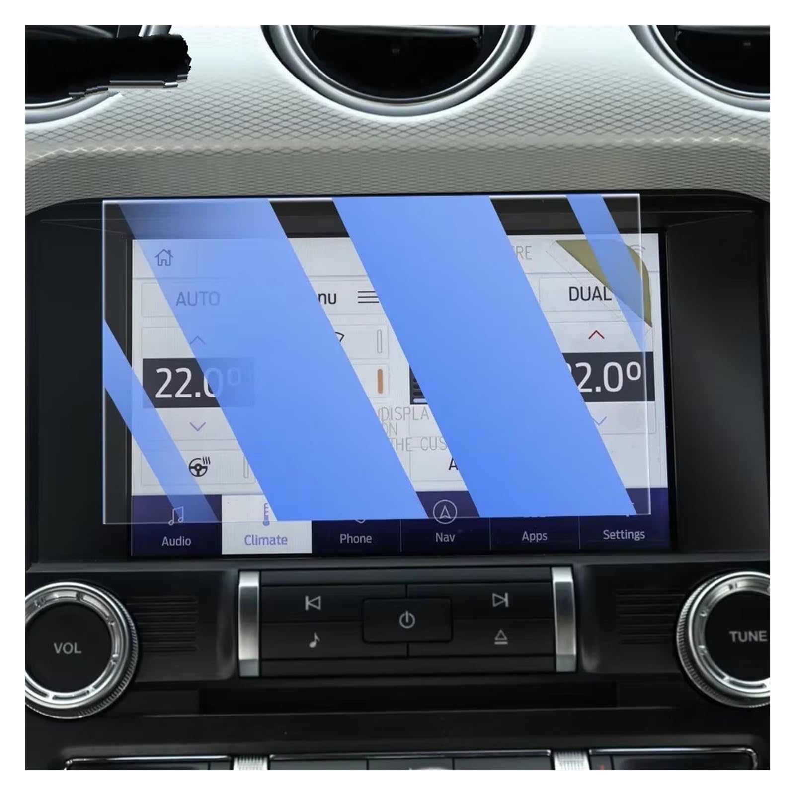 Cockpit-Displayschutz Für Ford Für Mustang 2022 2023 2024 Auto GPS Navigation Film LCD Bildschirm Gehärtetem Glas Schutz Film Anti-Scratch Film Navigation Schutzfolie(Blue) von DHDYJSA