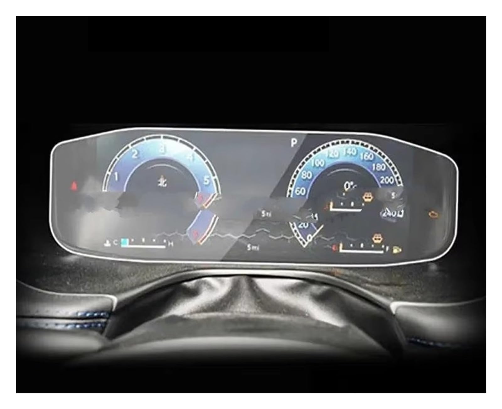 Cockpit-Displayschutz Für Jeep Für Kompass 2021 2022 10.1 Zoll Auto Instrument Panel Bildschirm Auto Innen Anti-Scratch TPU Schutz Film Navigation Schutzfolie(Style B) von DHDYJSA