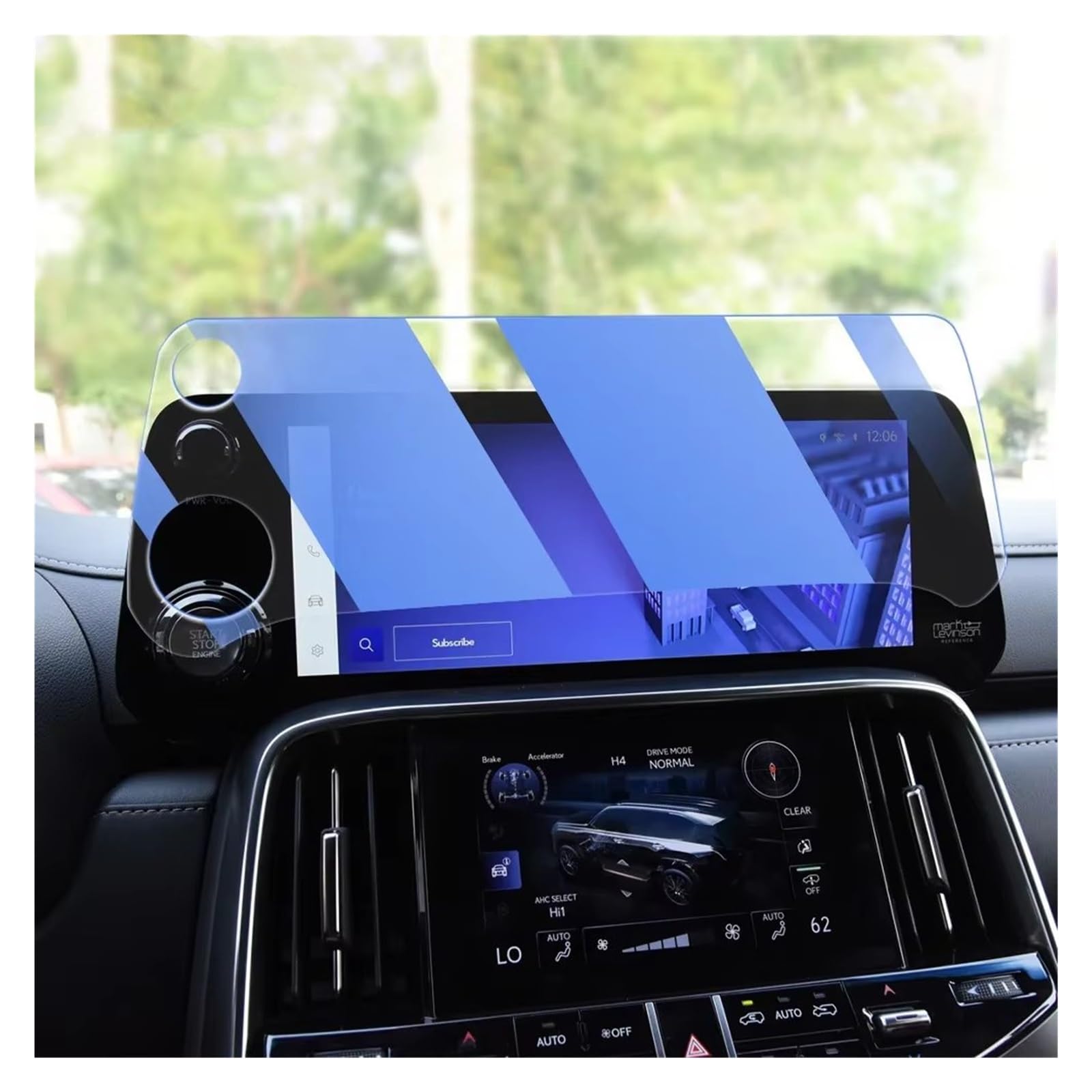 Cockpit-Displayschutz Für Lexus Für LX600 2022 2023 2024 Auto GPS Navigation Film LCD Bildschirm Gehärtetem Glas Schutz Film Anti-Scratch Film Navigation Schutzfolie(Blue) von DHDYJSA