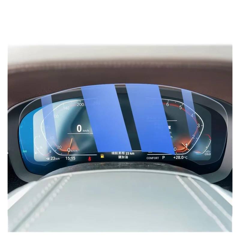 Cockpit-Displayschutz Für Series5 Für G30 Für G31 Für G32 2021 2022 2023 Auto GPS Navigation Film LCD Bildschirm Gehärtetem Glas Schutz Film Navigation Schutzfolie(Blue) von DHDYJSA