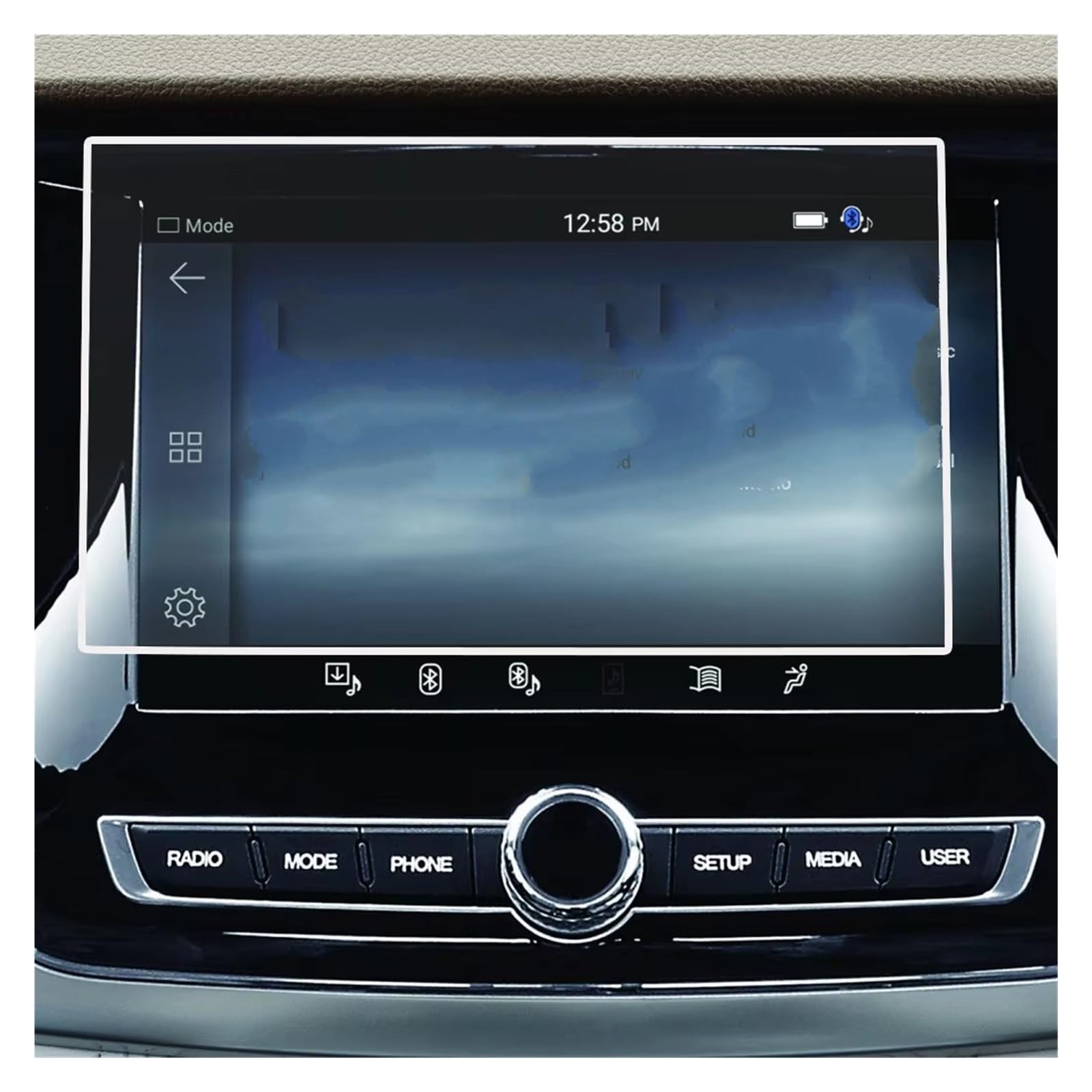 Cockpit-Displayschutz Für SsangYong Für Rexton 2021 Auto Infotainment Radio Navigation Touchscreen Gehärtetem Glas Schutz Film Navigation Schutzfolie(8 inch) von DHDYJSA