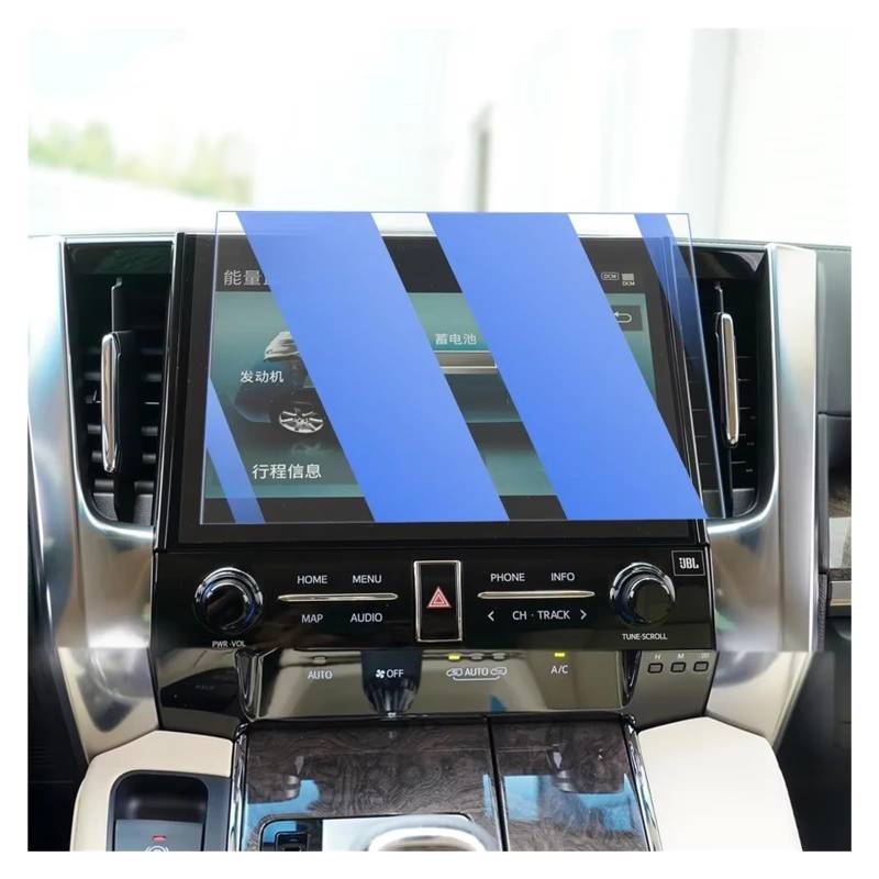 Cockpit-Displayschutz Für Toyota Für Alphard 2023 2024 Auto GPS Navigation Film LCD Bildschirm Gehärtetem Glas Schutz Film Anti-Scratch-Film Navigation Schutzfolie(Blue 10.3Inch) von DHDYJSA