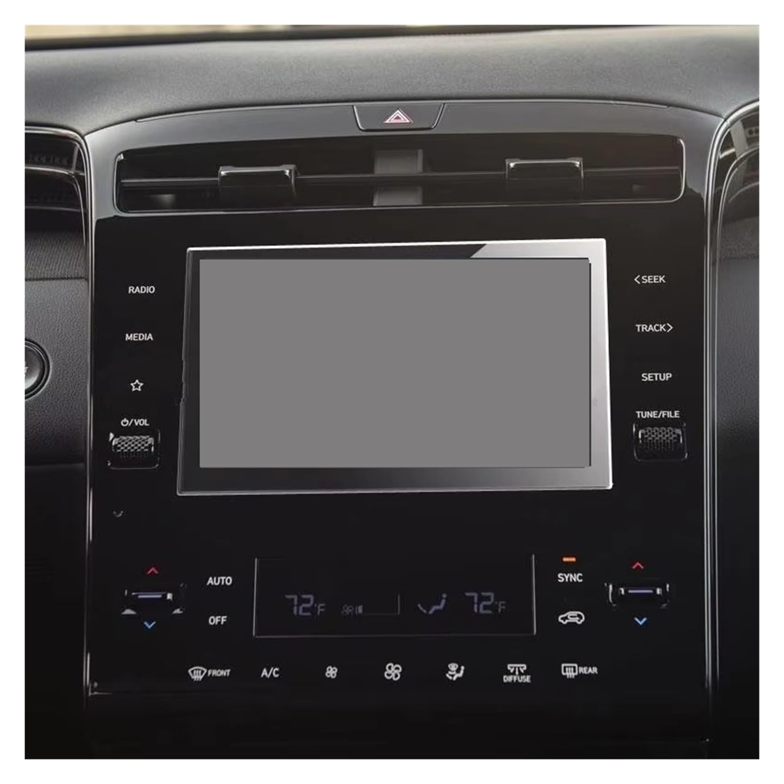 Cockpit-Displayschutz Gehärtetem Glas LCD Screen Schutz Film Aufkleber Dashboard Schutz Für Hyundai Für Tucson Für NX4 2021 2022 Navigation Schutzfolie(for 8 inch) von DHDYJSA