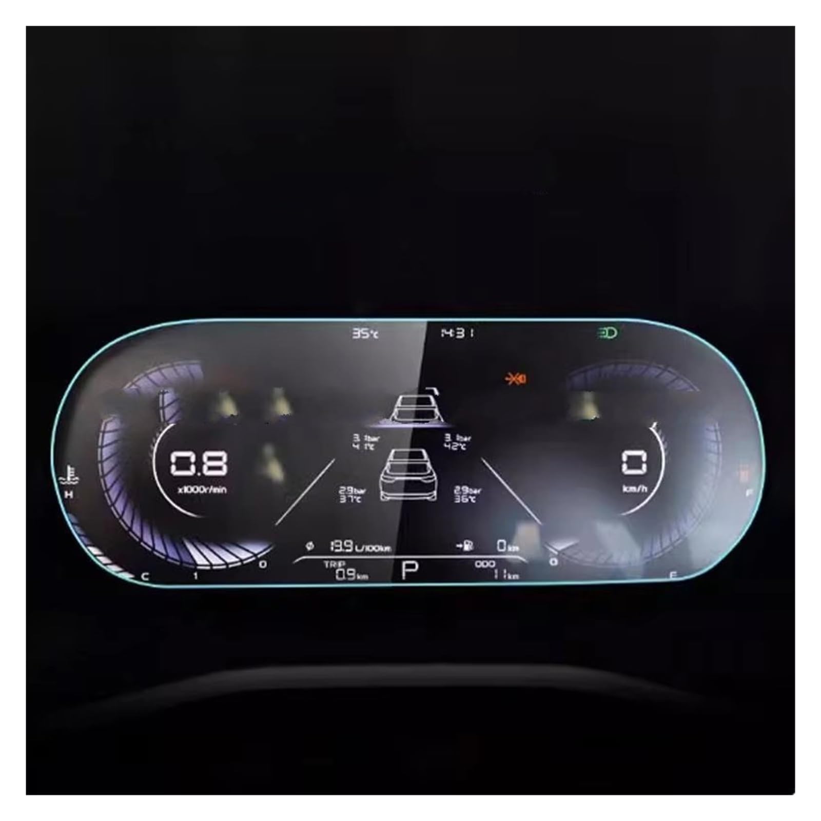 Cockpit-Displayschutz Gehärtetem Glas LCD Screen Schutz Film Für Geely Für Emgrand 2022 12.3 Zoll Instrument Armaturenbrett Anti-Scratch Navigation Schutzfolie von DHDYJSA