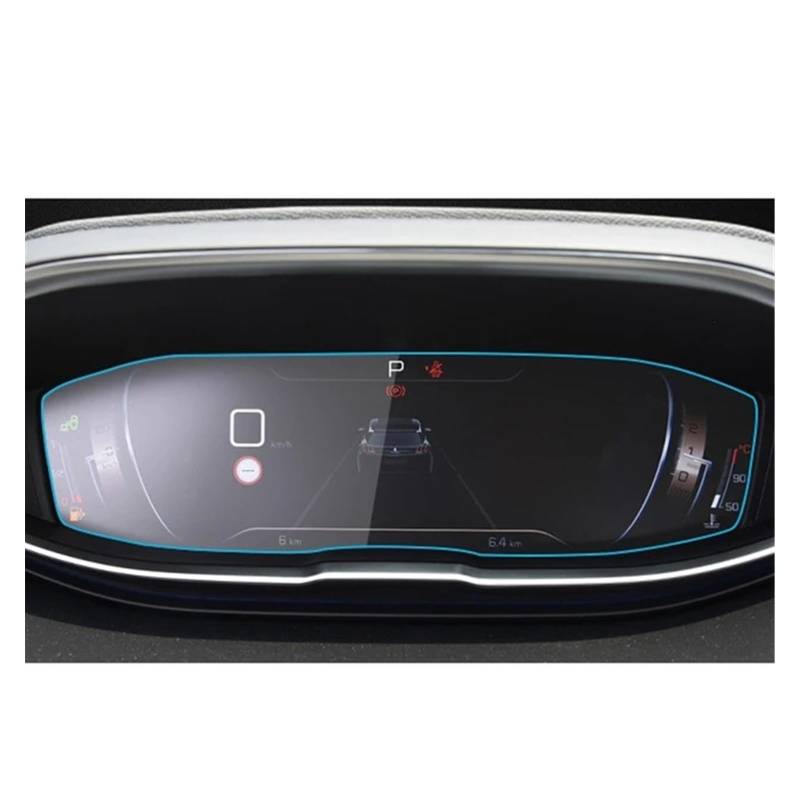 Cockpit-Displayschutz Schutz Film Auto GPS Navigation Gehärtetem Glas Screen Protector Für Peugeot 3008 5008 Für 3008GT 4008 2017 2018 2019 Navigation Schutzfolie(12.3inch Instrument) von DHDYJSA