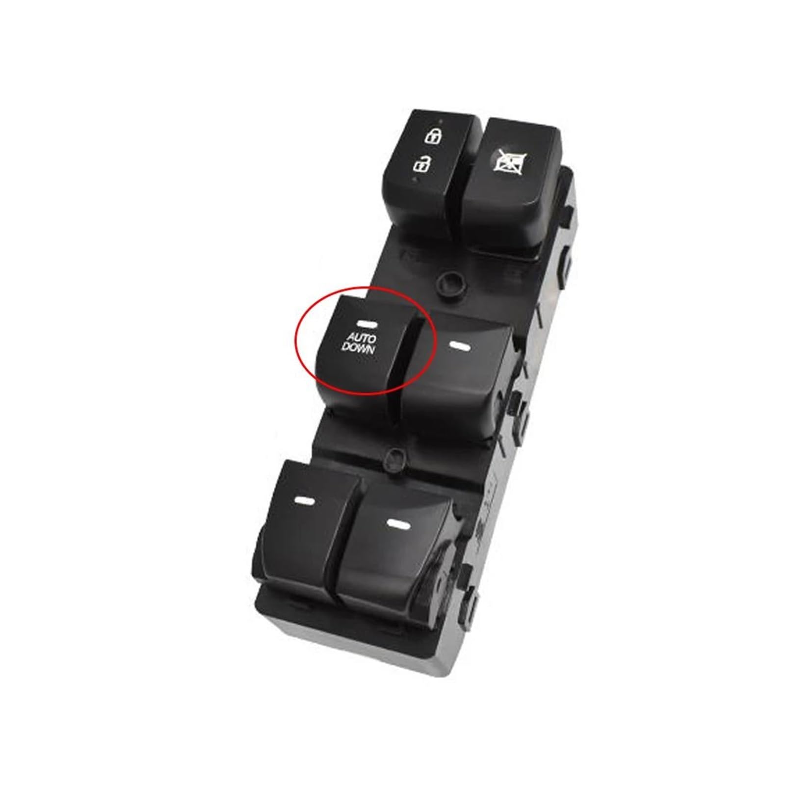 Fensterheber Schalter Für Hyundai Für Elantra 2012 2013 2014 2015 2016 93570-4V000 Auto Power Fenster Control Schalter Fensterheber Schalter Taste(Black AUTODOWN) von DHDYJSA