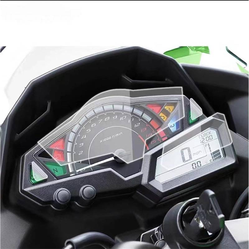 Instrumentenfilm Motorrad Scratch Cluster Screen-Dashboard Schutz Film Schutz Für Kawasaki Für Z300 Für Ninja300 Für Ninja250R Tachoschutzfolie von DHDYJSA