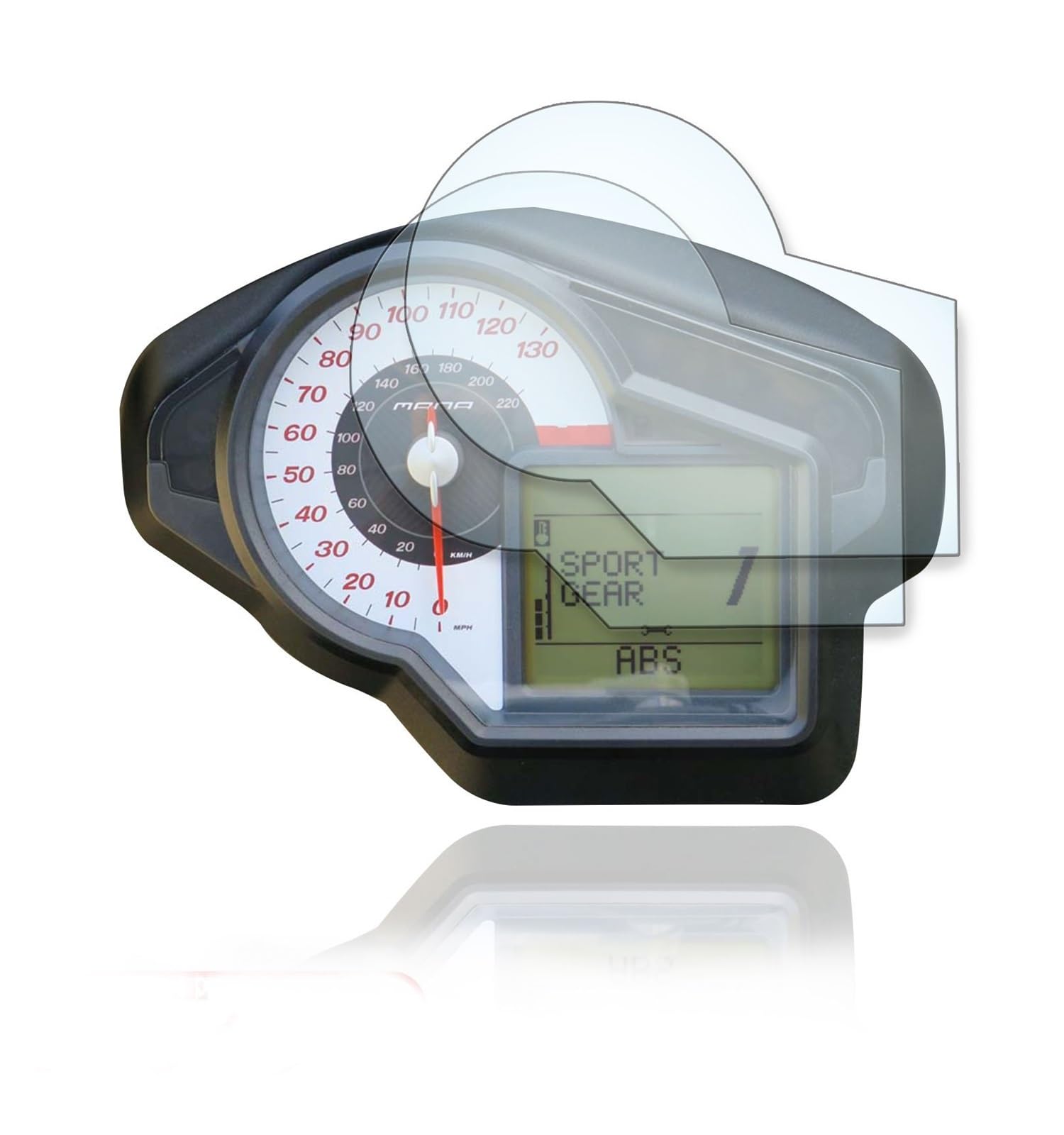 Instrumentenfilm Motorrad Scratch Cluster Screen Dashboard Schutz Instrument Film Für Aprilia Für Dorsodiro 750 Für Fabrik Für Sl750 Für RSV4 Tachoschutzfolie(2 Set) von DHDYJSA